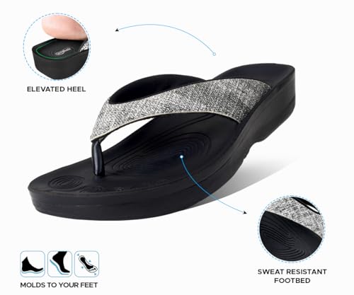 Image of AEROTHOTIC Original Orthotic Comfort Thong Style Flip Flops Sandals for Women with Arch Support for Comfortable Walk