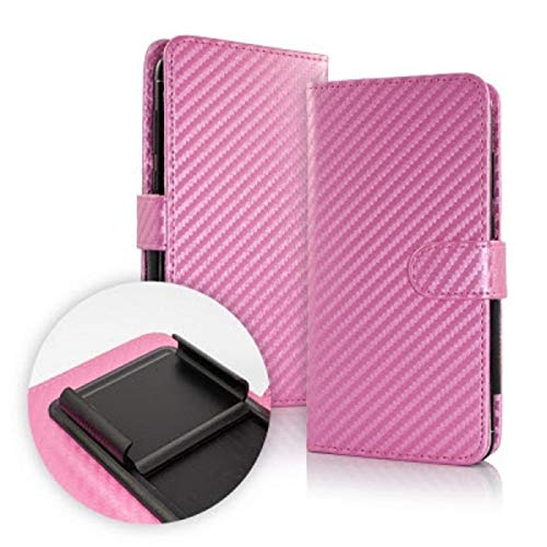 Custodia (UNIVERSALE) compatibile con HUAWEI Y5II Y52 (CUN-L21 CUN-L01CUN-U29) Y62 Y6II Compact 5.0 (LYO-L01) Cover CASE flip LIBRO con gancio PROTEZIONE ANTIURTO antigraffio PORTAFOGLIO (Fucsia)