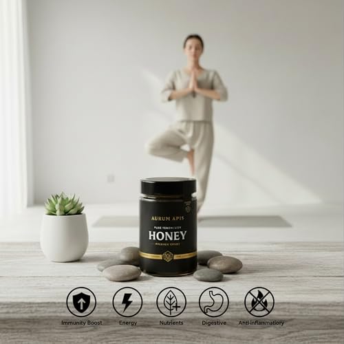 Image of Aurum Apis Raw Yemeni Sidr Honey - 100% Pure, Unfiltered & Unprocessed, Certified Organic, Non-GMO, Hand Harvested Honey from Sidr Tree Blossoms, 17.6 oz (500g)