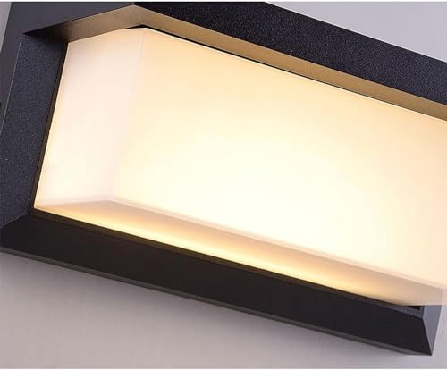 Aplique solar exterior negro impermeable para pared jardín 6