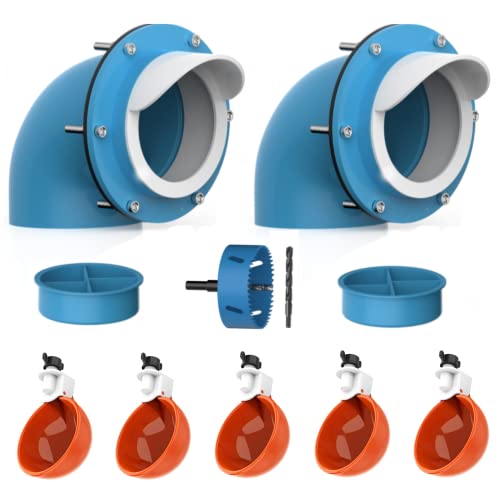 Lil'clucker Diy Chicken Feeders (X2) And Waterer Cup (X5) Kit #TOP11