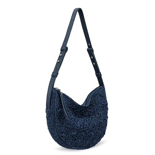 Image of The Sak Tess Crescent Shoulder Bag - Premium Women's Handbag for Everyday & Travel - Adjustable Strap with Zipper Closure