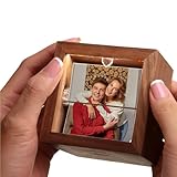 Benutzerdefinierter Flipbook-Rahmen aus Holz mit Handkurbel, personalisierte LED-Foto-Animationsbox, bedeutungsvolles Geburtstags- oder Weihnachtsgeschenk für Freunde, Familie und Partner
