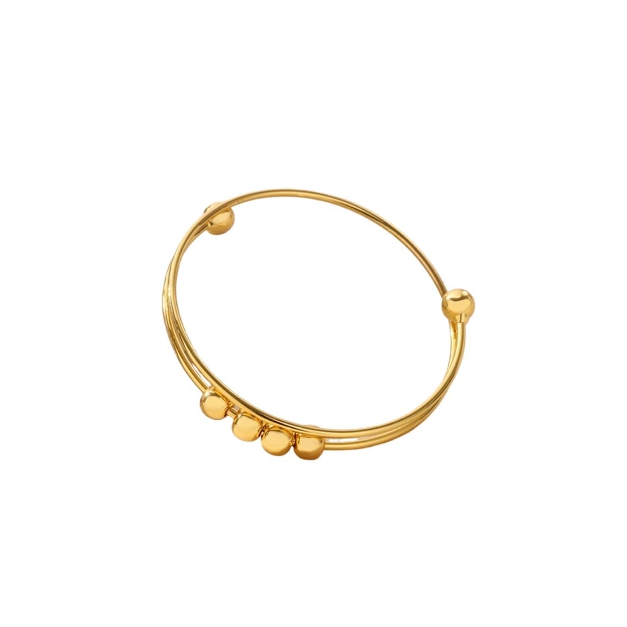 Pulsera antiansiedad de acero inoxidable dorada, tu dosis diaria de calma 3