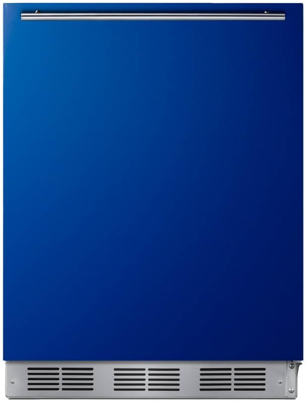 Summit 24" Refrigerator Freezer, Undercounter Fridge, 5.1 cu.ft. Capacity, ADA Compliant, ENERGYSTAR, Blue - BRF611WHBADA