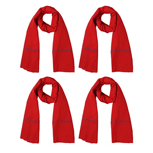 Image of Cotton Skin Friendly Summer Shrink Proof Bath Towel Pure Cotton Gamcha Soft 100% for Men and Boys All Purpose Living Handloom (Red| Pack 04)