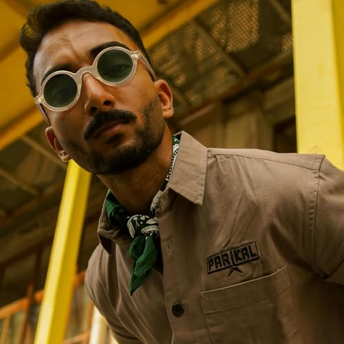 Image of CARFIA Retro Acetate Small Face Polarized Sunglasses for Men Cool Classic Round Sun Glasses CA2501