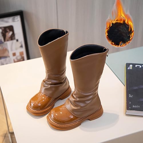 IWIHMIV Toddler Riding Boots Girl Winter Boots Snow Boots for Girls Winter Boots Toddler Girl Boots Warm Non Slip Snow Boot3