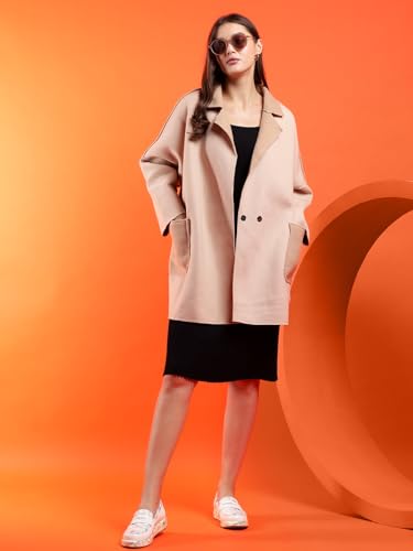 Image of KOTTY Womens Cotton Blend Standard Length Elegant Style Coat - Classic Style with Modern Detailing