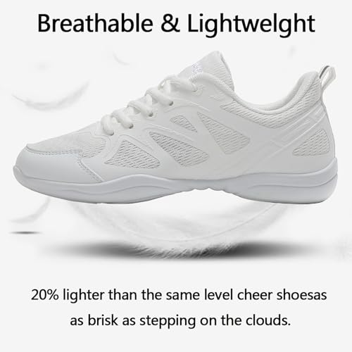 Cheer Shoes Girls Dance Athletic Cheerleading Women Cheerleader Sneakers Gymnastic Training Tennis Competition Sports Flexible mesh Tumbling Shoes for Kid Youth Adult4