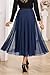Happy Sailed Women's Tulle Skirt Fall Winter Elastic High Waisted A-Line Layered Flowy Long Skirts for Party Date Night Outfits Fashion 2026 Blue Small