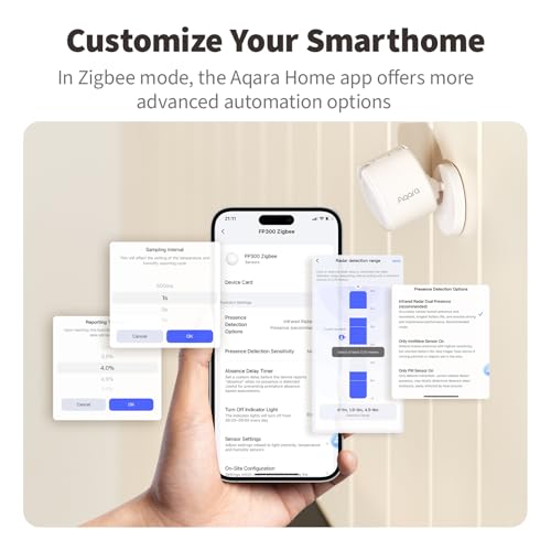 Sensors Aqara Presence Sensor FP300 Wireless 5-in-1 Motion Sensor with mmWave, PIR, Light, Temperature & Humidity Detection, Thread & Zigbee, Supports HomeKit, Home Assistant, Alexa, Google Home SmartThings Compatible Sensors Aqara Presence Sensor FP300 Wireless 5-in-1 Motion Sensor with mmWave, PIR, Light, Temperature & Humidity Detection, Thread & Zigbee, Supports HomeKit, Home Assistant, Alexa, Google Home SmartThings Compatible