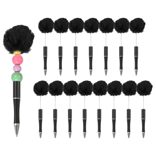 Bolígrafos de pompones para regalos DIY y comuniones divertidas pack 16 plumas plásticas