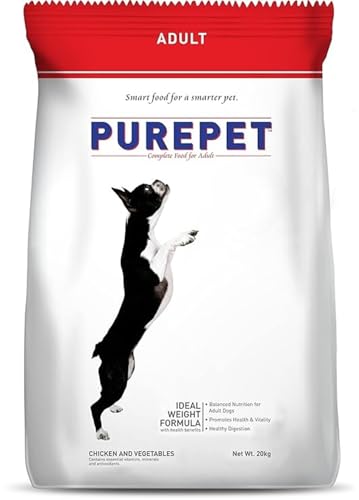 Image of Purepet Adult Dry Dog Food 20kg | Chicken & Vegetable Flavour | Promotes Health & Vitality | Balanced Nutrition | Supports Digestive Health
