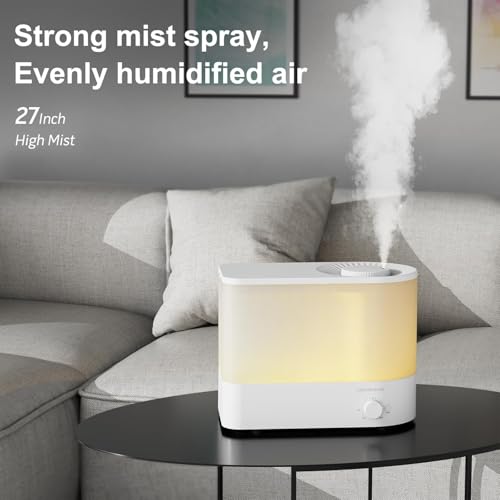 MEGAWISE 6L Ultrasonic Cool Mist Humidifier for Bedroom, Quiet Operation Under 28dB, 28W Energy-Saving Design, Auto Shut-Off for Baby Room, Large Room and Indoor Plants by MEGAWISE - Image 7