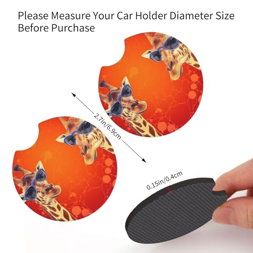 Portavasos de carro universal redondo de neopreno 2 piezas miniatura 2