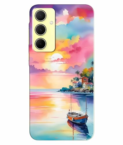 Image of Printed Hard Back Case Cover & Compatible for Samsung Galaxy A55 5G | Samsung A55 5G | Nature Painting Art (Multicolor) - D1180