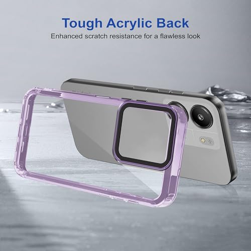 Image of amazon basics Back Case Cover for Mi Redmi 13C 4G (TPU + PC Purple)