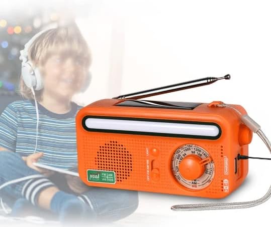 Miniatura 3 de FEDRUI Emergency Radio, Weather Radio with AMFMNOAA, SOS Survival Portable Radio, 3 Way Powered Solar Hand Crank Radio for Outdoor