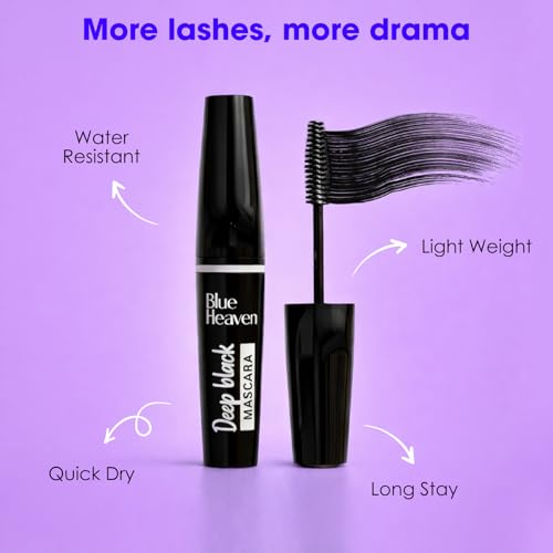 Image of Blue Heaven Glam Ready Beauty Makeup Kit|Gift Set with Free Makeup Pouch| Includes 4in1 Stackable Lipstick, Eyeliner, Mascara, Perfume & SPF50 Mini Sunscreen| Ideal for Gifting or daily use, Pack of 5