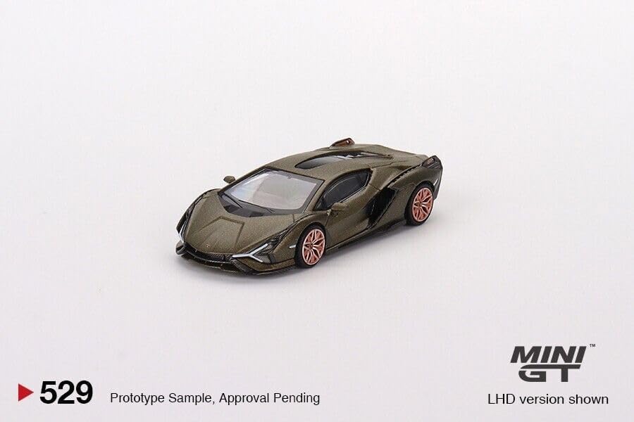 Miniatura 2 de True Scale Miniatures Modelo Coche Compatible con Lamborghini Sián FKP 37 Presentación Verde Mate Edición Limitada 164 Modelo Fundido a Presión