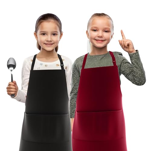 2 tabliers – Noir et rouge – Petit