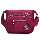 Luckycat Bolso Bandolera Mujer Bolsos de Moda Impermeable Mochilas Bolsas de Viaje Sport Messenger Bag Bolsos Baratos Mano para Escolares Tablet Nylon