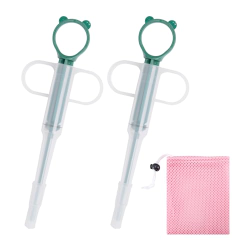MEMOFYND 2 dispensadores de pastillas para mascotas con 1 bolsa de almacenamiento, dispensador de...