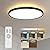 Roomratv Flush Mount Light Fixture with Remote Control, 2000K Night Light Feature, 18Inch 36W Led Ceiling Light with Full CCT Brightness Adjustable for Kitchen, Office, Kids Room