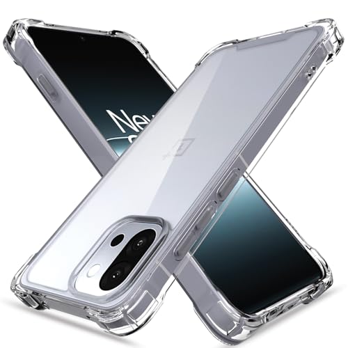 Image of Amazon Basics Back Cover for OnePlus 13s 5G PC + TPU Clear Transparent Raised Edges Shockproof Protective Phone Bumper Case(Transparent)