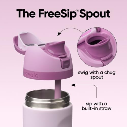 Image of Owala Kids FreeSip - Stainless Steel - 16-oz. - Stainless Steel - Lilac You A lot