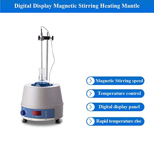 Calentador termostático de laboratorio, agitador de manto de calefacción con pantalla digital, agitador magnético de 100-2400 W para calefacción y agitación de líquidos