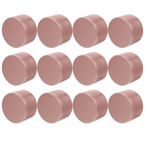 Holibanna 12 Piezas Tarros Metálicos para Velas Envases para Velas Artesanales DIY Latas Compactas Resistentes para Viaje y Manualidades