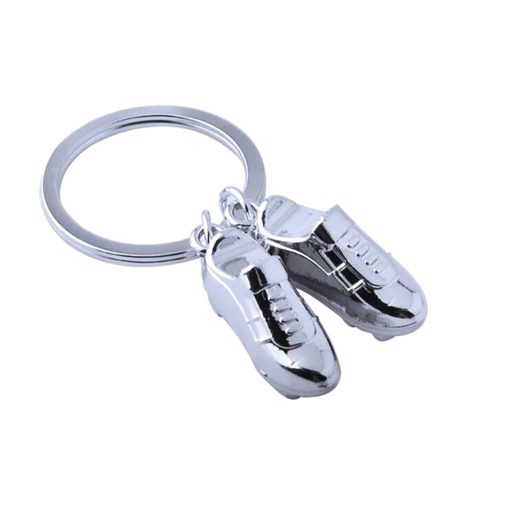 ARFUKAKeychain Sneaker Pendant Keyring Metal Unisex Key Organizer Holder Keyring Birthday Christmas Wedding Valentine's Day Gift for Men and Women Silver