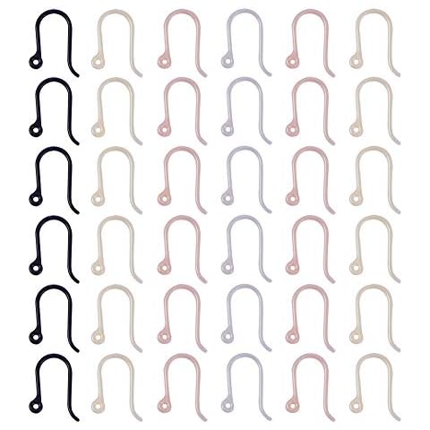 PandaHall Elite 120 Teile/schachtel Kunststoff Ohrring Haken Cover