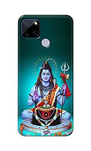 Image of Printed Hard Back Cover Case for Realme C12 Back Cover (Lord Shiva) -1803