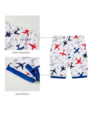 Image of KikizYe Boys Short Sleeve Pajamas Kids Summer Pjs Children Pajamas