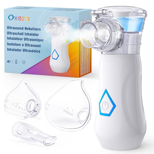 Nebulizador Portátil – Nebulizador Bebe para Hogar y Viajes con Autolimpieza, Nebulizador Adultos de USB-C recargable, Inhalador Compacto Fácil de Usar y Limpiar
