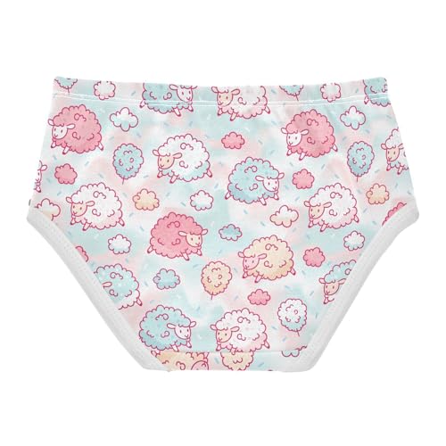 Little Girl Underwear Toddler Panties Kids Undies Cute Sheep and Cotton Candy Soft Cotton Briefs 2T-8Y2