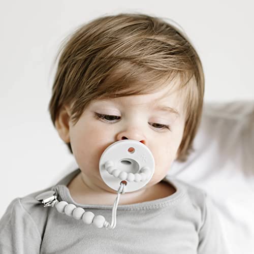 Image of Ryan & Rose Cutie PAT Pacifier Teether (Flat, Grey)