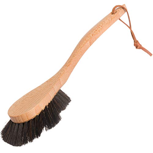 Image of Redecker Dish Brush, Horsehair, Curved - Extra Large Head for Gentle Cleaning, Made in Germany