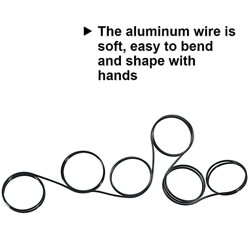 Image of 18 Gauge Aluminum Craft Wire, 165 Feet 1mm Bendable Metal Wire for Jewelry Making, Sculpting, Modelling, Wreath Making, Floral Making, Beading, Wire Wrapping (Black)