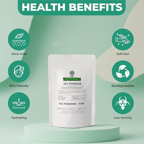 Image of SCI Powder, 100g | Sodium Cocyl Isethionate | Baby Shampoos, Mild Shampoos, Soap bars, Body wash, DIY personal care products, Mild surfactant, EXCELLENT FOAMING - 100gms