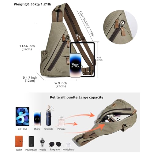 KL928 Sling Bag(Large Version+Small Version) - Small Crossbody Backpack Shoulder Casual Daypack Rucksack for Men Women2