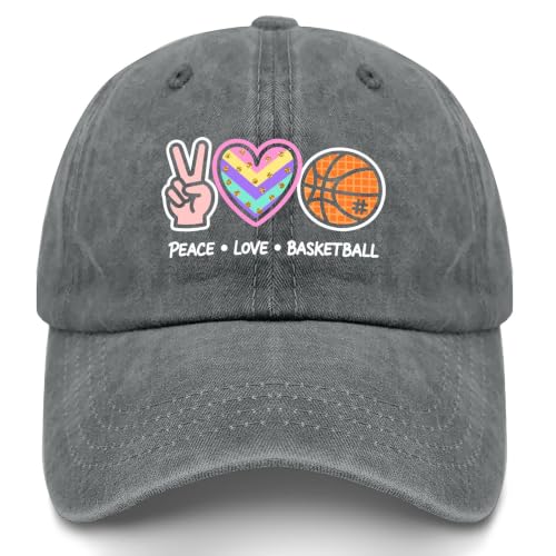 Peace Loves Basketball Hats for Men trendy Washed Distressed Baseball