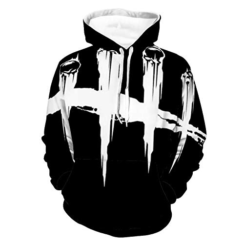 Dead by Daylight Unisex Long Sleeve Hoody Pullover Hoodies with Drawstring Polyester Skin-Friendly Hooded Sweatshirt for Couple