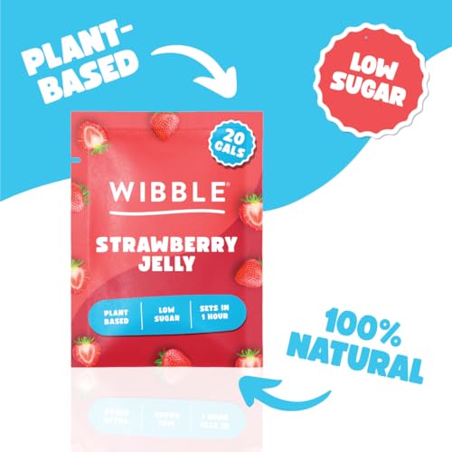 Wibble Natural Crystals, 8 pack, Variety Pack, Quick Set, Low Sugar, Plant-Based, Low Calorie, Jello, Jelly Powders, Serves 4, Vegan Jelly Powder, Vegetarian Jello, Sweets, Vegan Sweets 57g