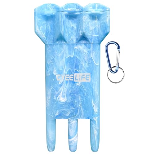 CyeeLife Funda de Transporte para Dardos, Funda Ajustable para Dardos, Caja de Almacenamiento portátil con Cierre de Llave, Black, Estuche para Dardos (Azul Mármol)