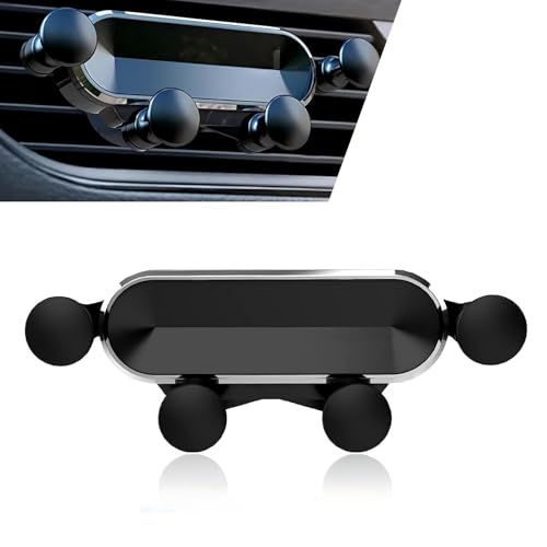 Soporte para teléfono celular con ventilación de aire, antivibración y antideslizante, absorbe los golpes y reduce el ruido, soporte de ventilación de navegación para vehículos mecánicos de gravedad