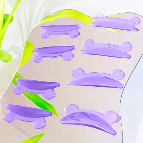VARKAGE Wimpernlifting Pads, 8 Stück, 4 Größen, Silikon, Lila, Wimpernheber